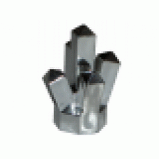 Part 52 Chrome Silver Rock 1 x 1 Crystal 5 Point 